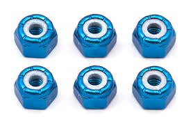 Associated AS6943 Blue Wheel nuts 8-32 Imperial (6) - Πατήστε στην εικόνα για να κλείσει