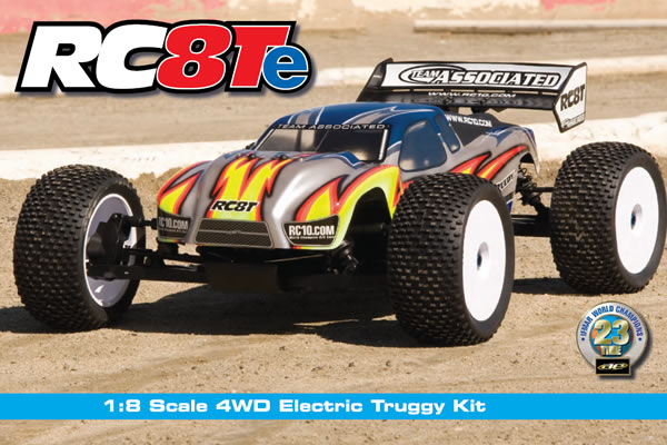 Team Associated RC8Te 1/8th Scale 4WD Electric Truggy Kit - Πατήστε στην εικόνα για να κλείσει