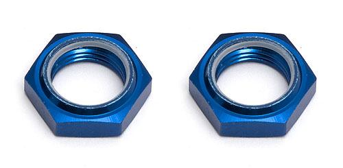 RC8 WHEEL HEX NUTS BLUE (2)