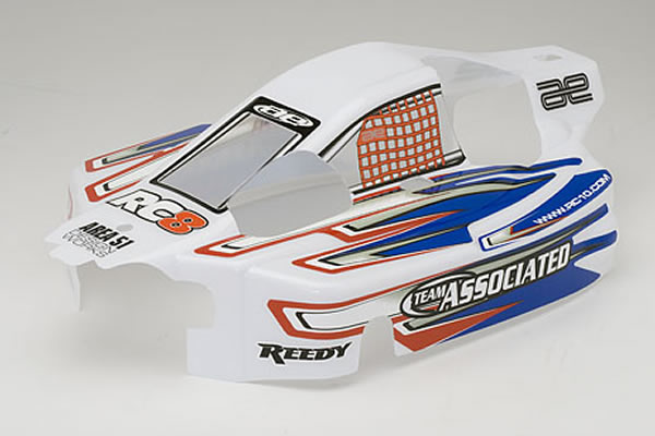 RC8 RS BODYSHELL WHITE - Click Image to Close