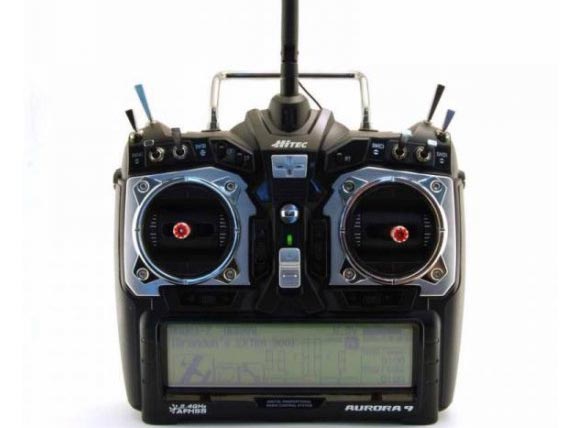 HITEC AURORA 9 RADIO CONTROL 9 CH W/OPTIMA 7 - Click Image to Close