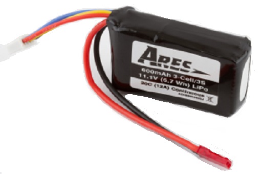 P-51 Mustang 600mAh 3s 11.1V 20C Battery - Πατήστε στην εικόνα για να κλείσει