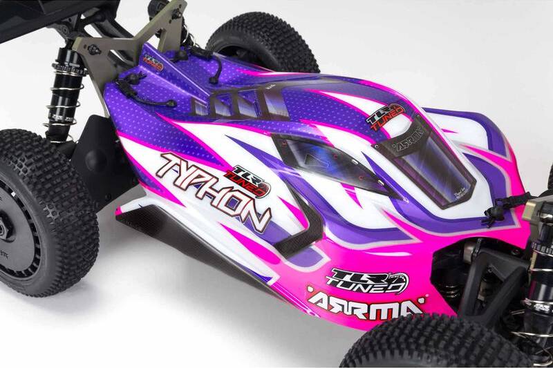 Arrma TLR Tuned TYPHON 1/8 4WD Roller Buggy, Pink/Purple