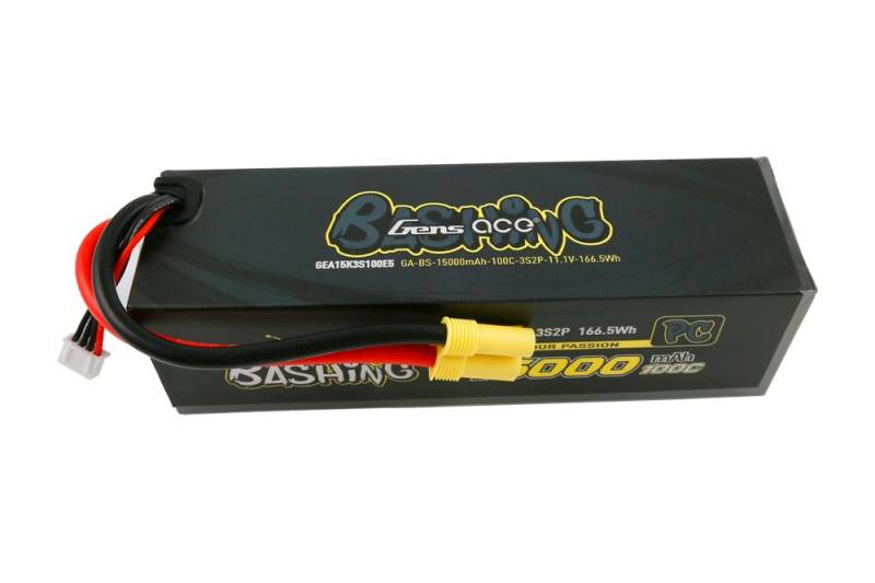 Gens ace 15000mAh 11.1V 100C 3S2P Lipo Battery Pack EC5-Bashing - Click Image to Close