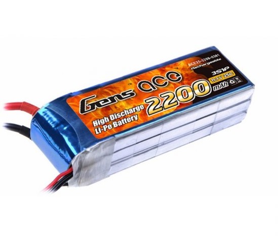 Gens ace 2200mAh 11.1V 25C 3S1P Lipo Battery Pack