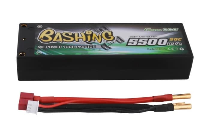 Gens ace 5500mAh 2S 7.4V 50C HardCase RC car Lipo battery pack