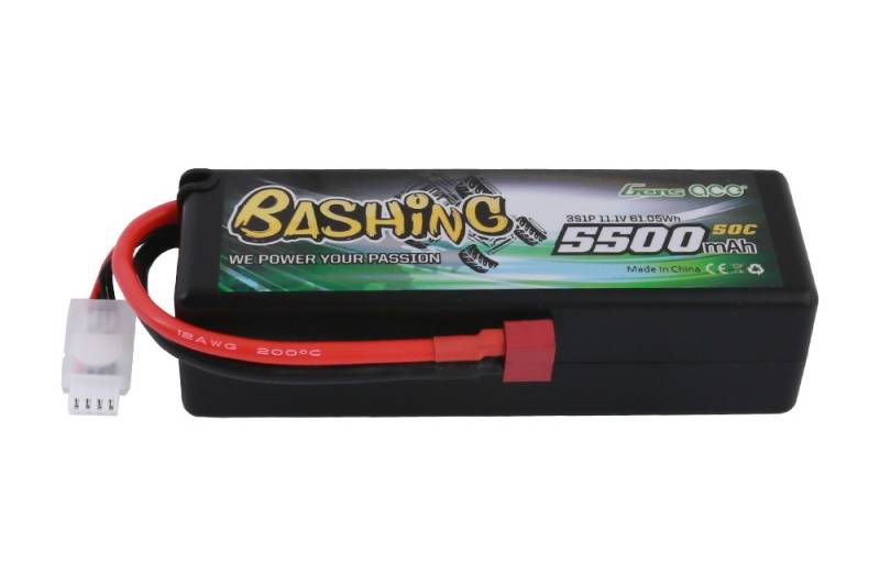 Gens ace bashing 5500mAh 11.1V 50C 3S1P HardCase 15# car T-plug