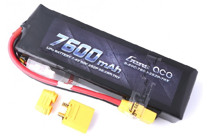 Gens ace 7600mAh 7.4V 50C 2S2P Lipo Battery with XT90 Plug