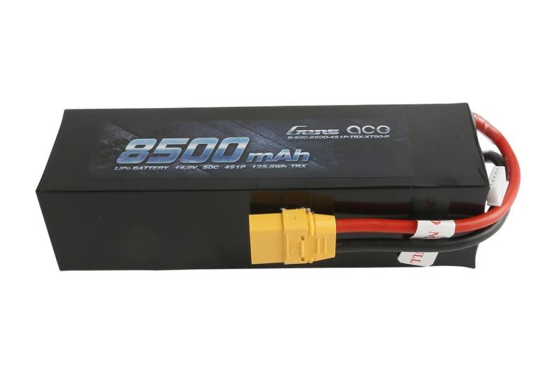 Gens ace 8500mAh 14.8V 50C 4S1P Lipo Battery Pack XT90 Plug