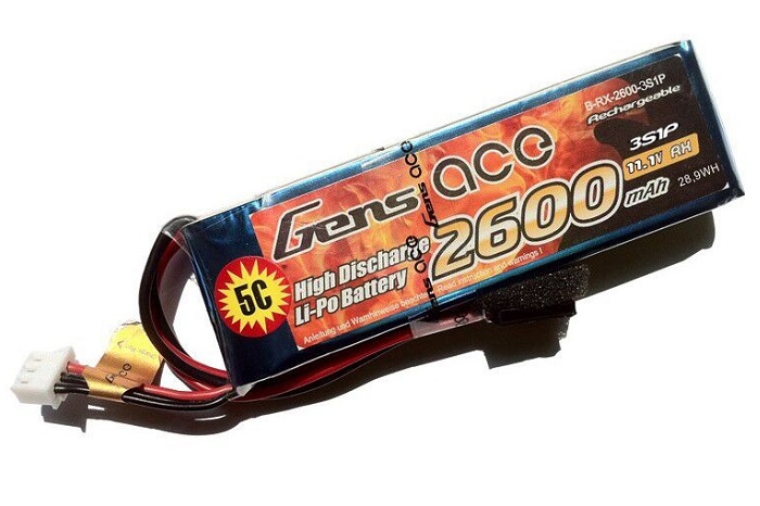 Gens ace 2600mAh 11.1V TX 3S1P Lipo Battery pack