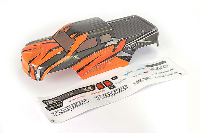 FTX TRACER MONSTER TRUCK BODY & DECAL - ORANGE