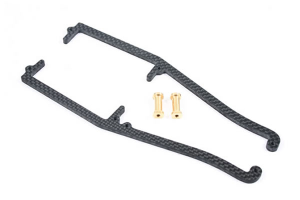 Centro Carbon Chassis Brace with 2 Short Brass Posts for the Cen - Πατήστε στην εικόνα για να κλείσει