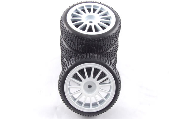 Carisma Mitsubishi Lancer Pre-Glued Wheels & Tyres (4) - Πατήστε στην εικόνα για να κλείσει