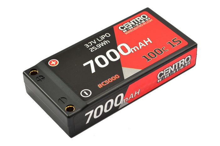 CENTRO 7000MAH 1S 3.7V 100C HARDCASE LIPO BATTERY