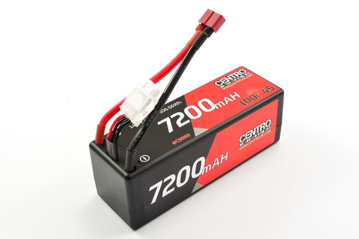 CENTRO 7200MAH 4S 14.8V 100C HARDCASE LIPO BATTERY