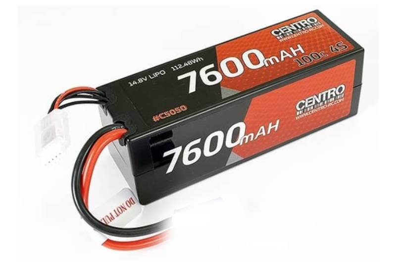 CENTRO 4S 7600MAH 14.8V 100C HARDCASE LIPO BATTERY XT90