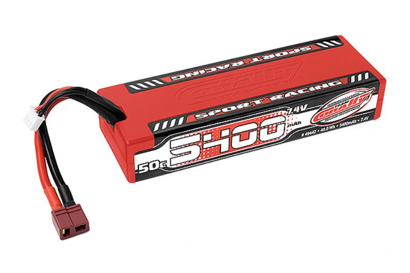 CORALLY SPORT RACING 50C LIPO BATTERY 5400MAH 7.4V STICK 2S HARD