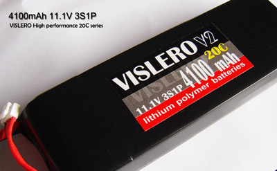 Vislero 4100mAh-11.1V-20C Lipo Battery