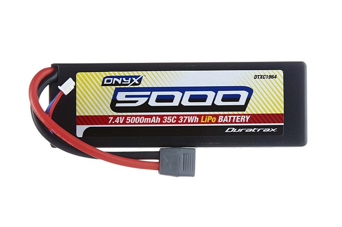 Onyx LiPo 7.4V 5000mAh Star-Plug 35C 2S Hard Case Duratrax