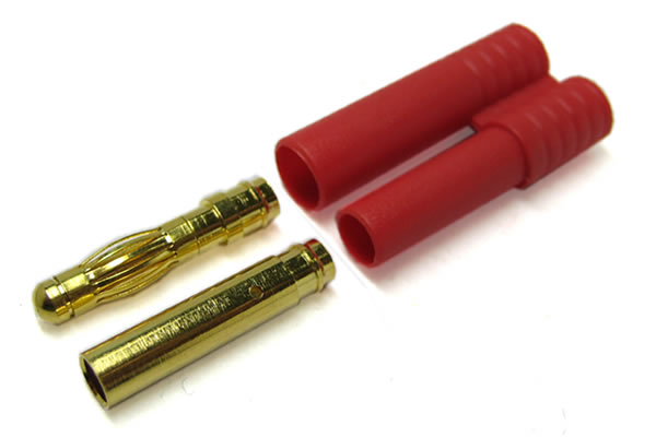 Etronix 4.0mm Gold Connector with Housing - Πατήστε στην εικόνα για να κλείσει