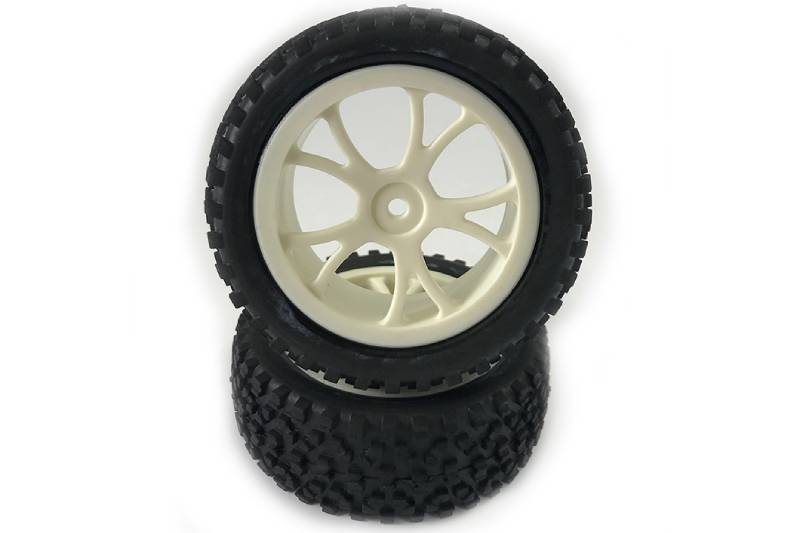 FASTRAX 1/10TH MOUNTED CUBOID BUGGY FRONT TYRES WHITE 10-SP - Πατήστε στην εικόνα για να κλείσει