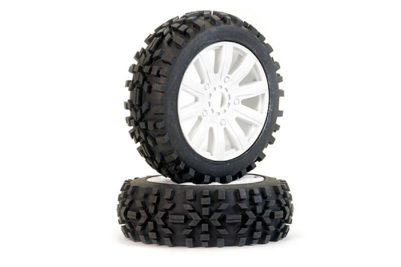 FASTRAX 1/8 GRATOR MOUNTED ON 10-SPOKE WHITE (PR)