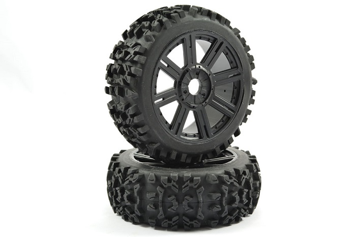 FASTRAX 1:8 MAZE BLOCK MOUNTED ON 8-SPOKE BLACK (PR)