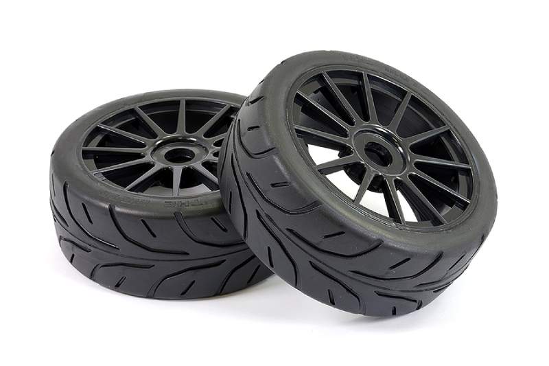 FASTRAX 1:8 ARROW TREAD MOUNTED ON 12-SPOKE BLACK (PR) - Click Image to Close