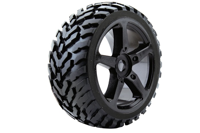 FASTRAX 1:8 TRUGGY ARROW MTD ON 5-SPOKE BLACK 0 OFFSET(PR)