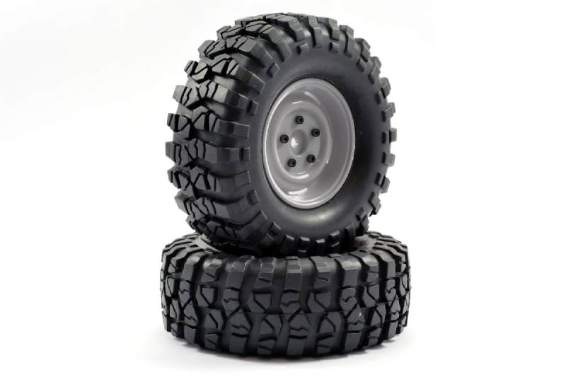 FASTRAX 1:10 CRAWLER SAWBLOCK 1.9 SCALE WHEEL ø108MM TYRE (GREY)