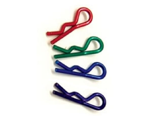 Fastrax Small Metallic Clips (8) - Red