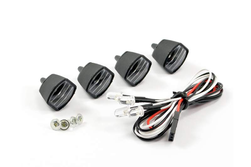 FASTRAX LIGHT SET W/LED,LENSES WIRE CONNECTOR 4PC - RECTANGLE