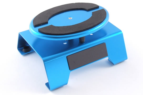 BLUE ALUM DELUXE ROTATING CAR MAINTENANCE STAND