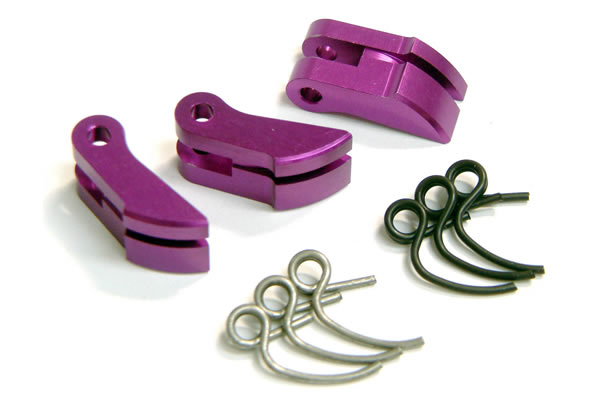 Fastrax Anodised Aluminium Clutch Shoe Set - Purple (Heavyweight