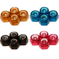 M3 BLUE LOCKNUTS (4PCS) - Click Image to Close