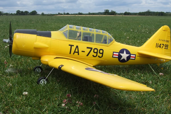 FMS Mini AT6 Texan 800 Series RTF Electric RC Warbird with 2.4gh