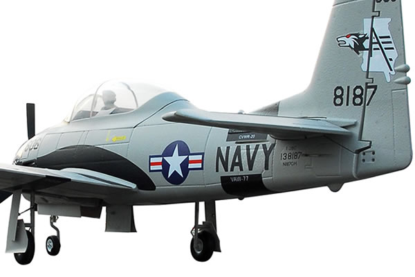 FMS North American T-28 Trojan 1400 Series ARTF RC Aircraft - Gr