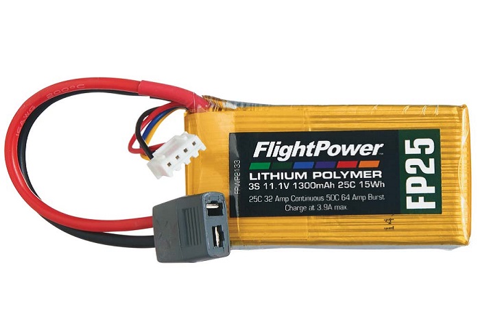 3s LiPo Battery FP25 11,1 V, 1300mAh