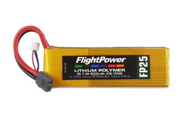 LiPo FP25 7,4 V, 2S, 4000mAh