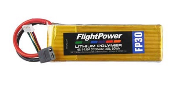 LiPo Battery 4S FP30 14,8 V, 3350mAh From Flight Power - Πατήστε στην εικόνα για να κλείσει