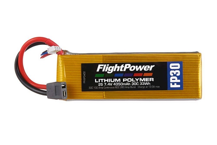 FlightPower 2s LiPo Battery FP30 7,4 V, 4350mAh - Πατήστε στην εικόνα για να κλείσει