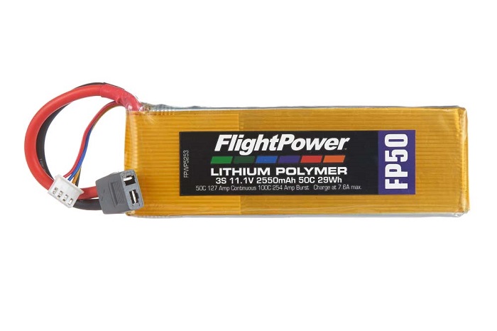 LIPO BATTERIES 3S FP50 11,1 V, 2550mAh - FLIGHTPOWER