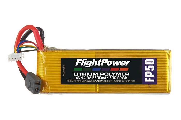 FlightPower 4s Lipo Battery, FP50 14,8V, 5500mAh