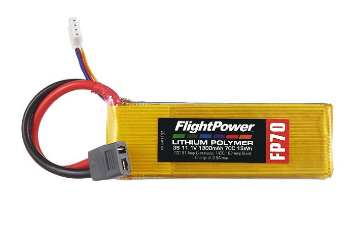 LIPO Battery 3s - FP70 11,1 V, 1300mAh