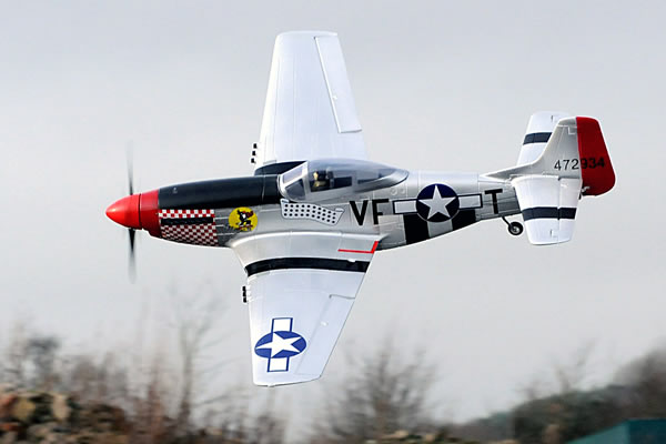 FMS WWII P-51D Mustang Electric RTF Aircraft with 2.4ghz Radio S