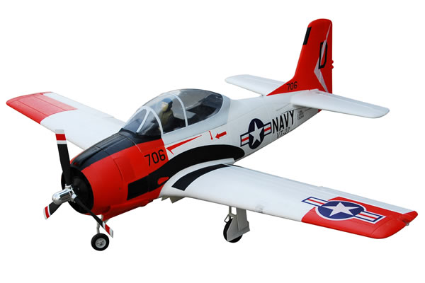 FMS North American T-28 Trojan ARTF Aircraft - Red - Click Image to Close