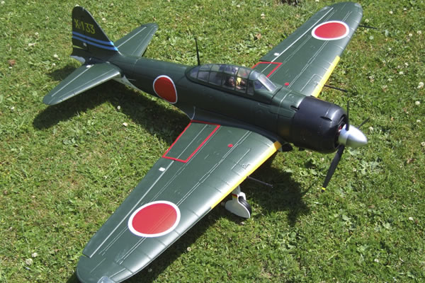 FMS Mitsubishi A6M Zero 1400 Series ARTF Electric RC Airplane/Wa