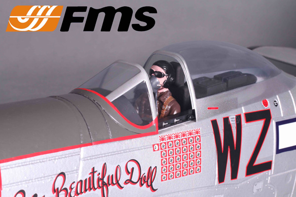 FMS P51D Mustang 1400 Series RTF Electric Warbird w/o TX/RX/Batt