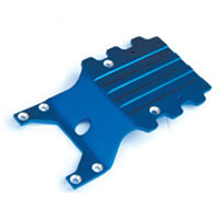 Fastrax - Aluminium Rear Skid Plate for the Associated MGT- Blue - Click Image to Close