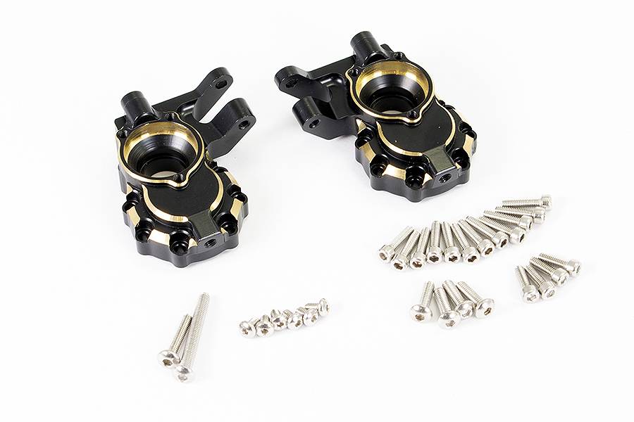 FASTRAX TRX-4 BRASS BK FRONT STEERING KNUCKLES (2)